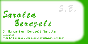 sarolta berczeli business card